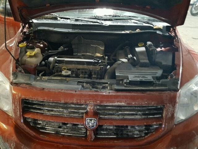 1B3HB48B17D304159 - 2007 DODGE CALIBER SX ORANGE photo 7