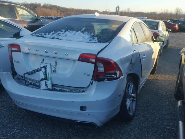 YV1612FSXE1297494 - 2014 VOLVO S60 T5 WHITE photo 4