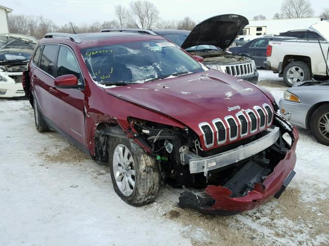 1C4PJMDS6FW659706 - 2015 JEEP CHEROKEE L RED photo 1