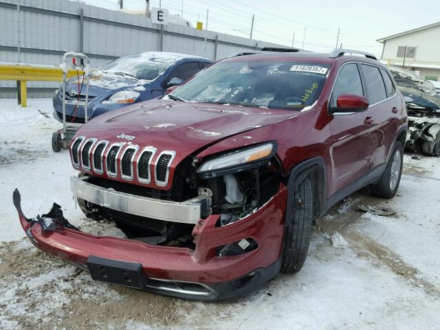 1C4PJMDS6FW659706 - 2015 JEEP CHEROKEE L RED photo 2