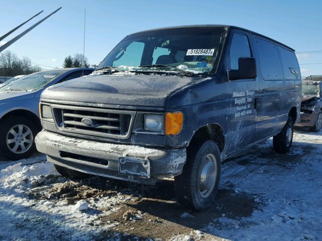 1FBNE31L53HB57597 - 2003 FORD ECONOLINE BLUE photo 2