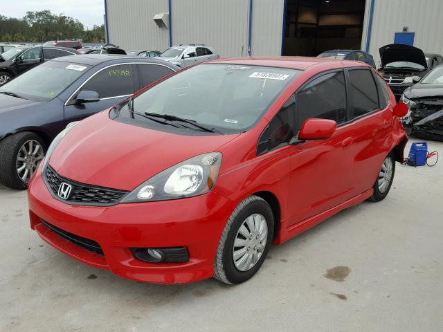 JHMGE8H65DC074332 - 2013 HONDA FIT SPORT RED photo 2