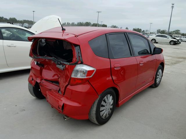 JHMGE8H65DC074332 - 2013 HONDA FIT SPORT RED photo 4