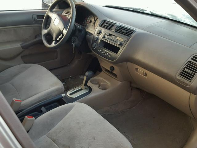 1HGES16521L070898 - 2001 HONDA CIVIC LX TAN photo 5