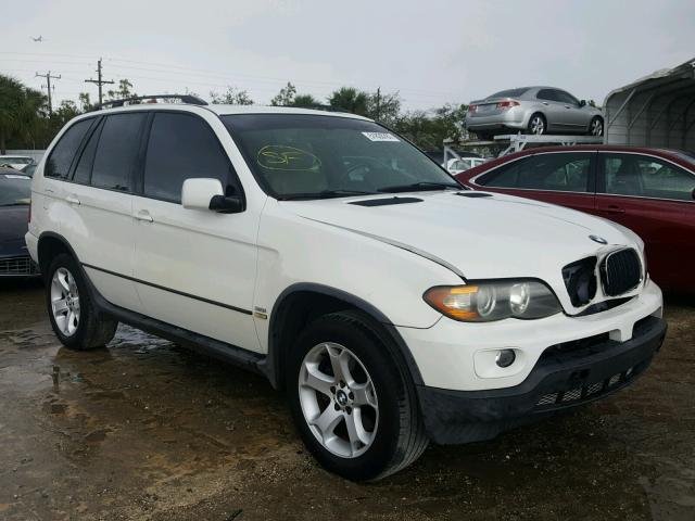 5UXFA13524LU38705 - 2004 BMW X5 3.0I WHITE photo 1