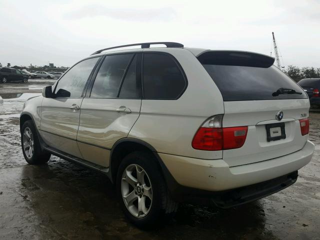 5UXFA13524LU38705 - 2004 BMW X5 3.0I WHITE photo 3