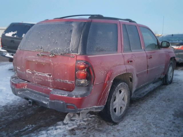 1GNDT13S732114864 - 2003 CHEVROLET TRAILBLAZE MAROON photo 4