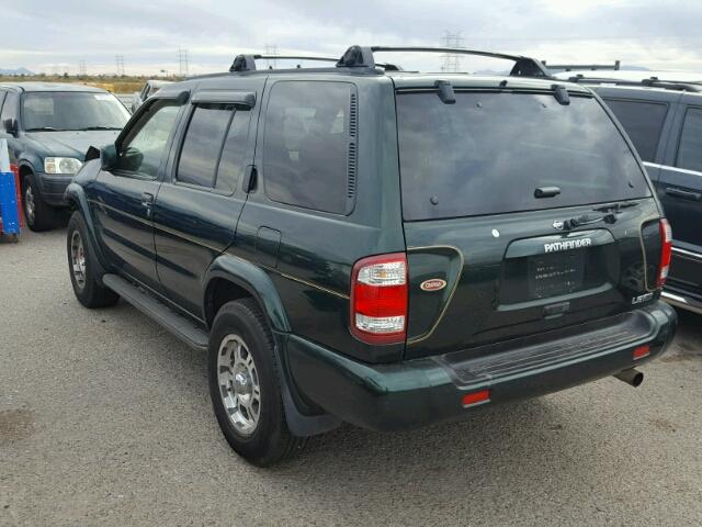 JN8DR09XX1W563499 - 2001 NISSAN PATHFINDER GREEN photo 3