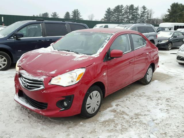 ML32F3FJ5HHF15667 - 2017 MITSUBISHI MIRAGE G4 RED photo 2