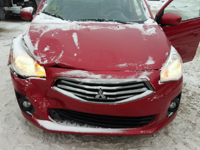 ML32F3FJ5HHF15667 - 2017 MITSUBISHI MIRAGE G4 RED photo 7