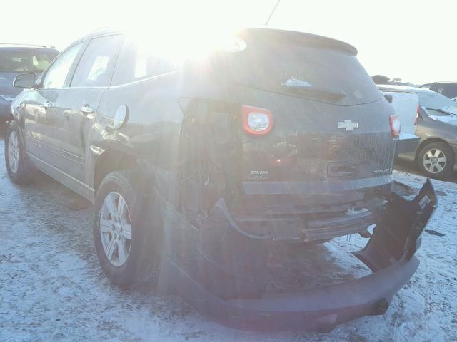 1GNKRGED3BJ393886 - 2011 CHEVROLET TRAVERSE L BLACK photo 3