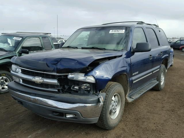 1GNEK13T71R122628 - 2001 CHEVROLET TAHOE K150 BLUE photo 2