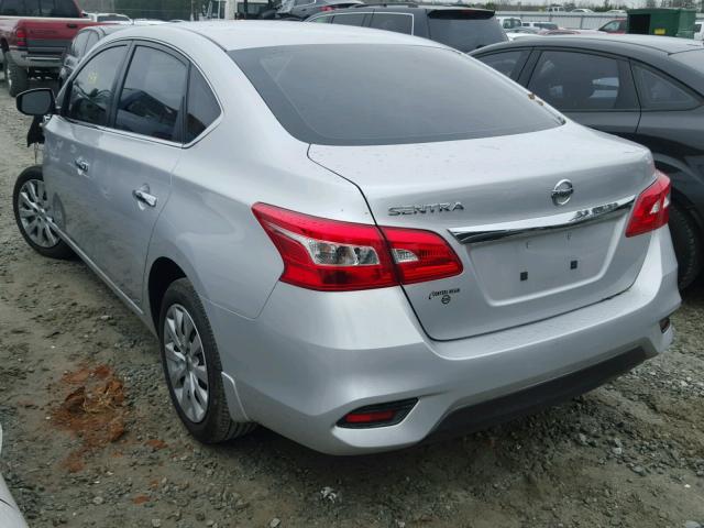 3N1AB7AP6HY376385 - 2017 NISSAN SENTRA S SILVER photo 3