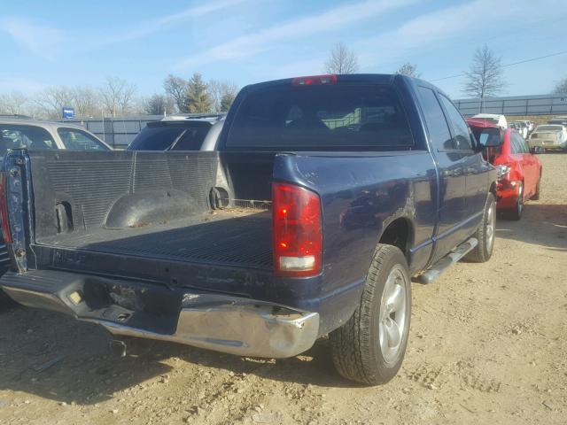 1D7HA18D64J154926 - 2004 DODGE RAM 1500 S BLUE photo 4