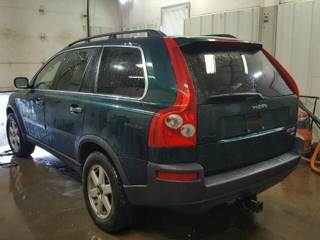 YV1CZ59H341044805 - 2004 VOLVO XC90 GREEN photo 3