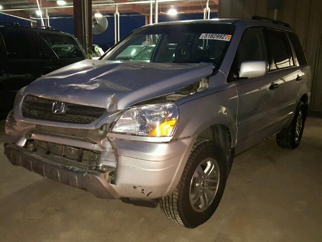 5FNYF18585B036941 - 2005 HONDA PILOT EXL SILVER photo 2