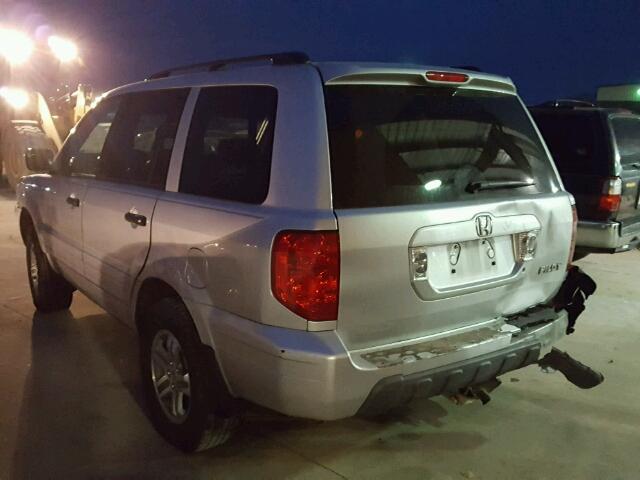 5FNYF18585B036941 - 2005 HONDA PILOT EXL SILVER photo 3