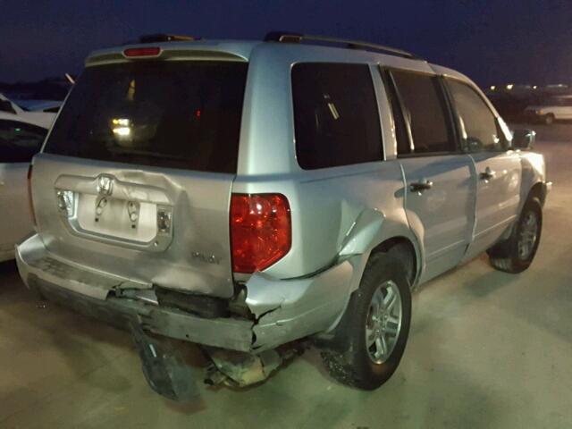 5FNYF18585B036941 - 2005 HONDA PILOT EXL SILVER photo 4