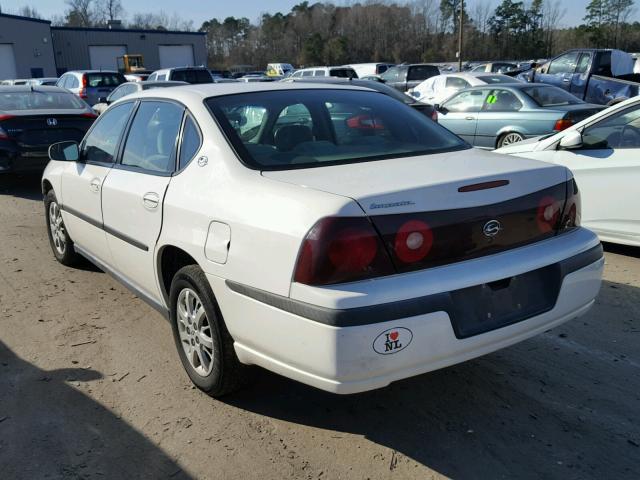 2G1WF52E619188439 - 2001 CHEVROLET IMPALA WHITE photo 3