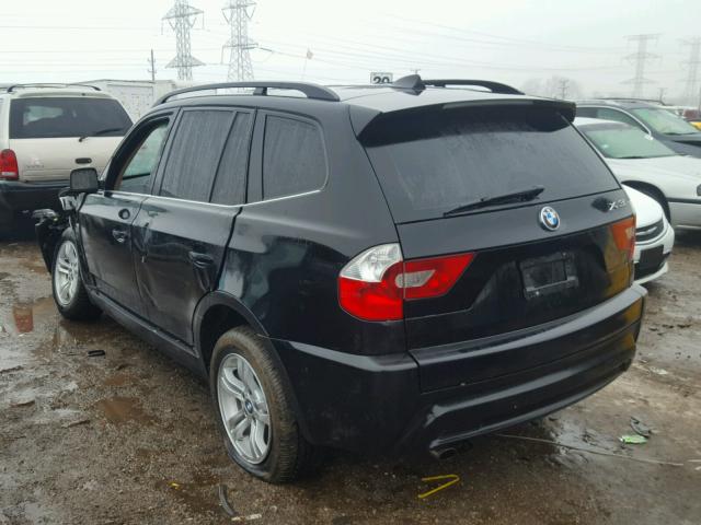 WBXPA93446WG78647 - 2006 BMW X3 3.0I BLACK photo 3