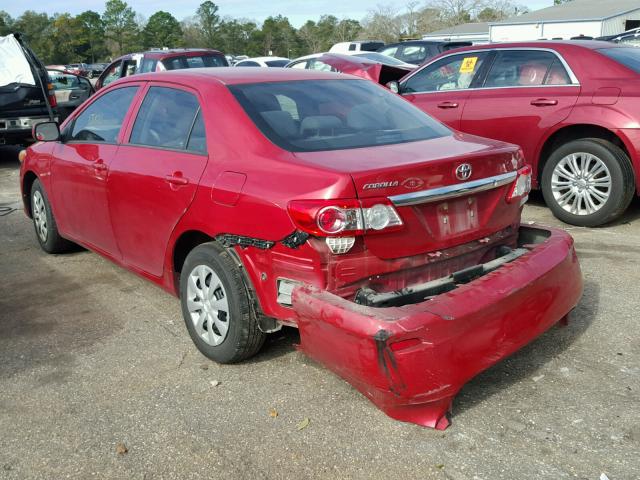 2T1BU4EE0CC781542 - 2012 TOYOTA COROLLA BA RED photo 3