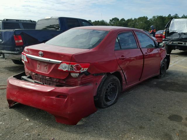 2T1BU4EE0CC781542 - 2012 TOYOTA COROLLA BA RED photo 4