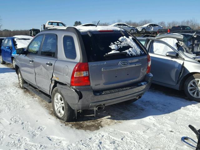 KNDJE723087541705 - 2008 KIA SPORTAGE E GRAY photo 3