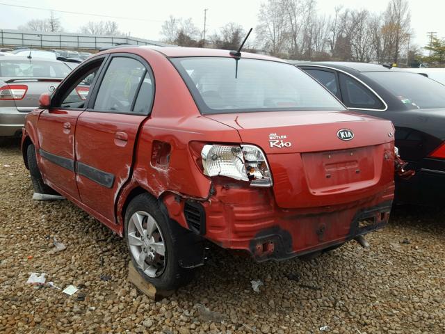 KNADE223596533801 - 2009 KIA RIO BASE RED photo 3