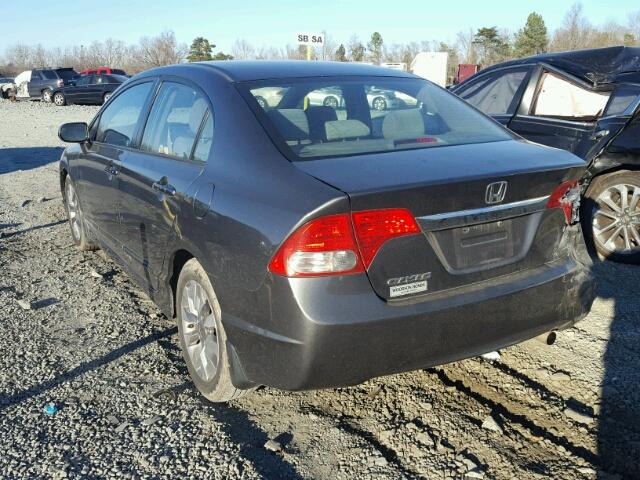 2HGFA16869H326048 - 2009 HONDA CIVIC EX GRAY photo 3