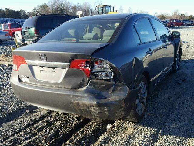 2HGFA16869H326048 - 2009 HONDA CIVIC EX GRAY photo 4