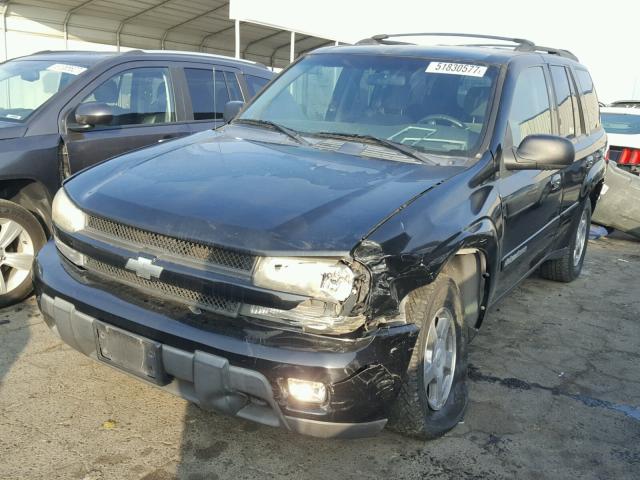 1GNDT13S242285569 - 2004 CHEVROLET TRAILBLAZE BLACK photo 2