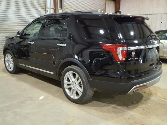 1FM5K7F85HGA87026 - 2017 FORD EXPLORER L BLACK photo 3