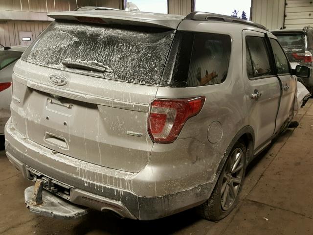 1FM5K8F86GGA50717 - 2016 FORD EXPLORER L SILVER photo 4