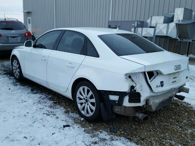 WAULK68K69A111530 - 2009 AUDI A4 3.2 QUA WHITE photo 3