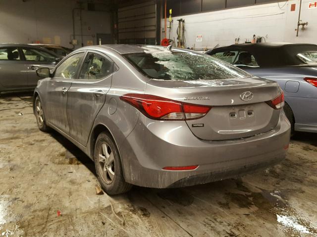 KMHDH4AE2FU279475 - 2015 HYUNDAI ELANTRA SE GRAY photo 3