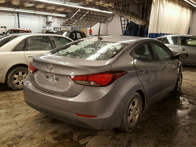 KMHDH4AE2FU279475 - 2015 HYUNDAI ELANTRA SE GRAY photo 4