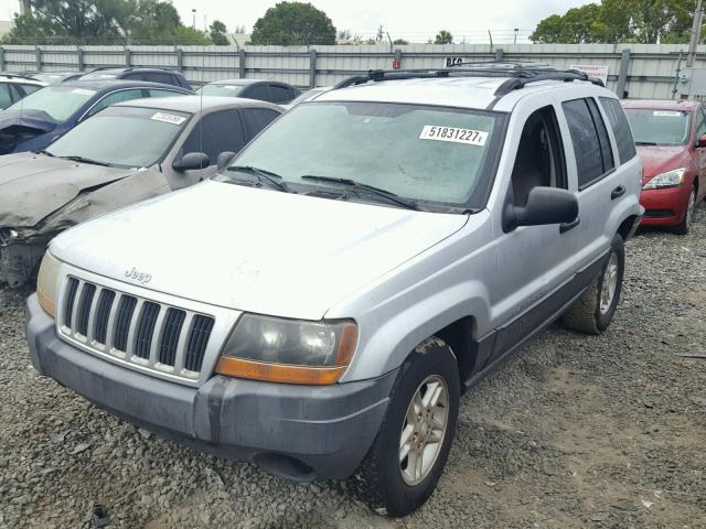 1J4GX48S04C224519 - 2004 JEEP GRAND CHER SILVER photo 2