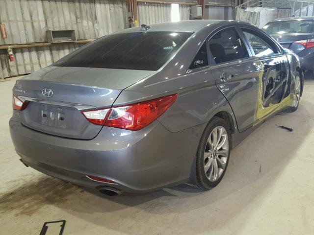 5NPEC4AC4CH403824 - 2012 HYUNDAI SONATA SE GRAY photo 4