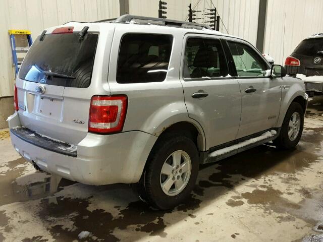 1FMCU93128KB64873 - 2008 FORD ESCAPE XLT SILVER photo 4