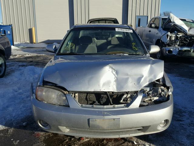 KNAFB121035218850 - 2003 KIA SPECTRA BA SILVER photo 9