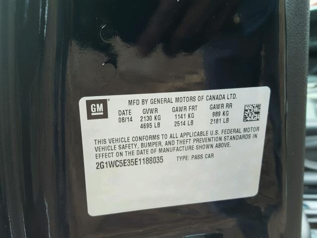 2G1WC5E35E1188035 - 2014 CHEVROLET IMPALA LIM BLACK photo 10