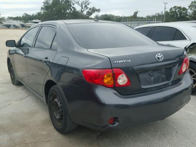 1NXBU40EX9Z094406 - 2009 TOYOTA COROLLA BA CHARCOAL photo 3