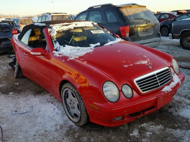 WDBLK65G21T085180 - 2001 MERCEDES-BENZ CLK 320 RED photo 1