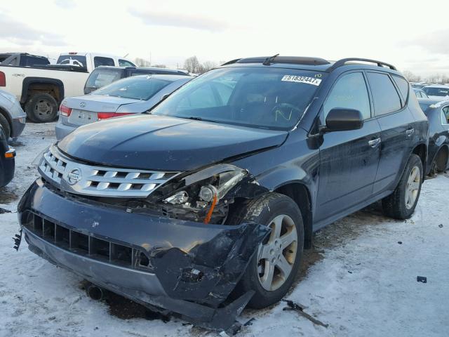 JN8AZ08W45W439519 - 2005 NISSAN MURANO SL BLACK photo 2