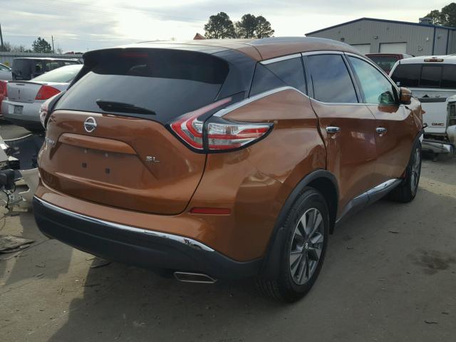 5N1AZ2MG9FN266900 - 2015 NISSAN MURANO S ORANGE photo 4