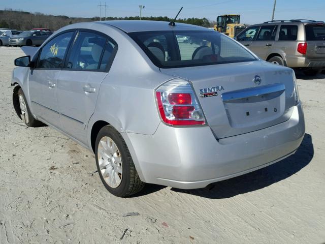 3N1AB6AP9AL692697 - 2010 NISSAN SENTRA 2.0 SILVER photo 3