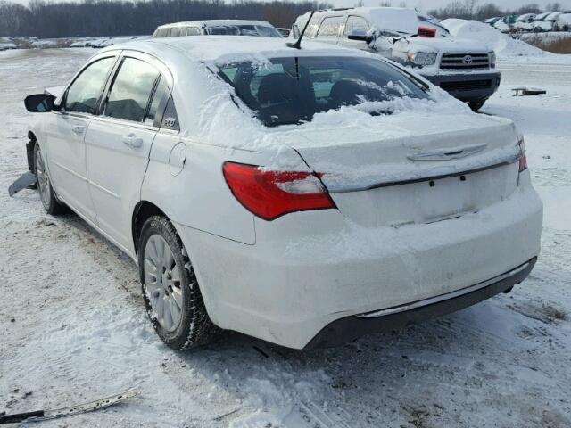 1C3CCBAB1DN604783 - 2013 CHRYSLER 200 LX WHITE photo 3