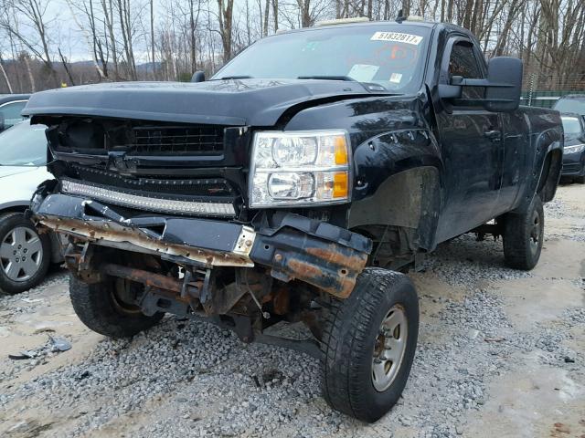 1GCHK24K57E539652 - 2007 CHEVROLET SILVERADO BLACK photo 2