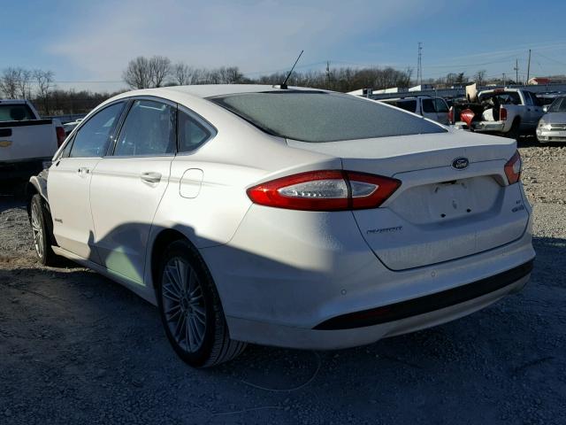 3FA6P0LU1ER253894 - 2014 FORD FUSION SE WHITE photo 3