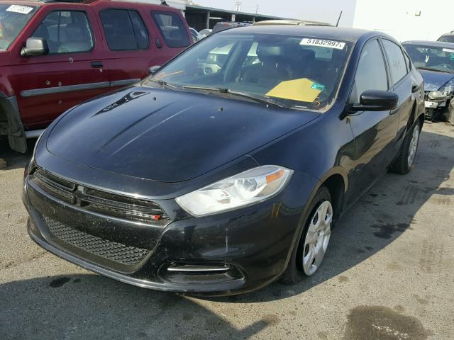 1C3CDFAA6DD106063 - 2013 DODGE DART SE BLACK photo 2